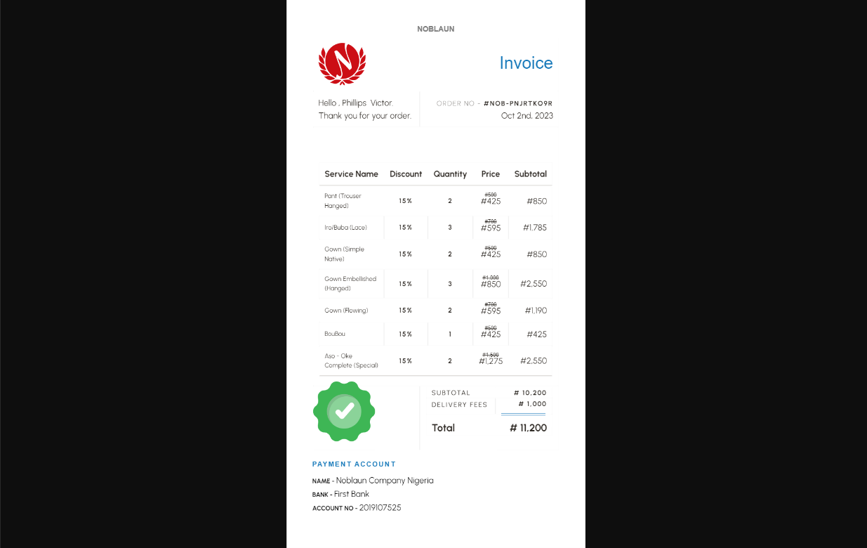 Invoice Kleanmanager